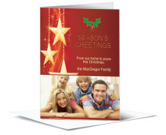 Gold Stars Christmas Card  5.50